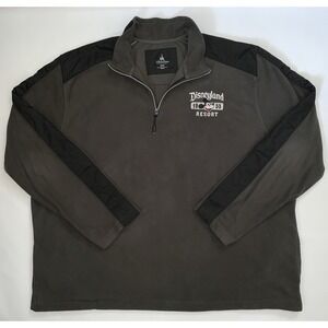 Walt Disney Parks Mickey Mouse Disneyland Resort Mens 3XL Fleece 1/4 Zip Sweater